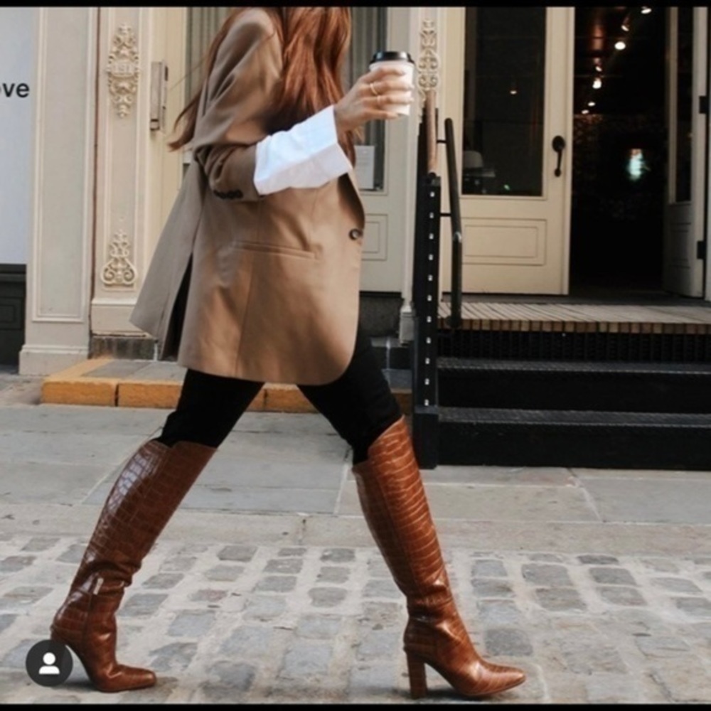 ❤️🔥NEW❤️🔥 Marc Fisher Croc Knee high boots - Picture 2 of 13
